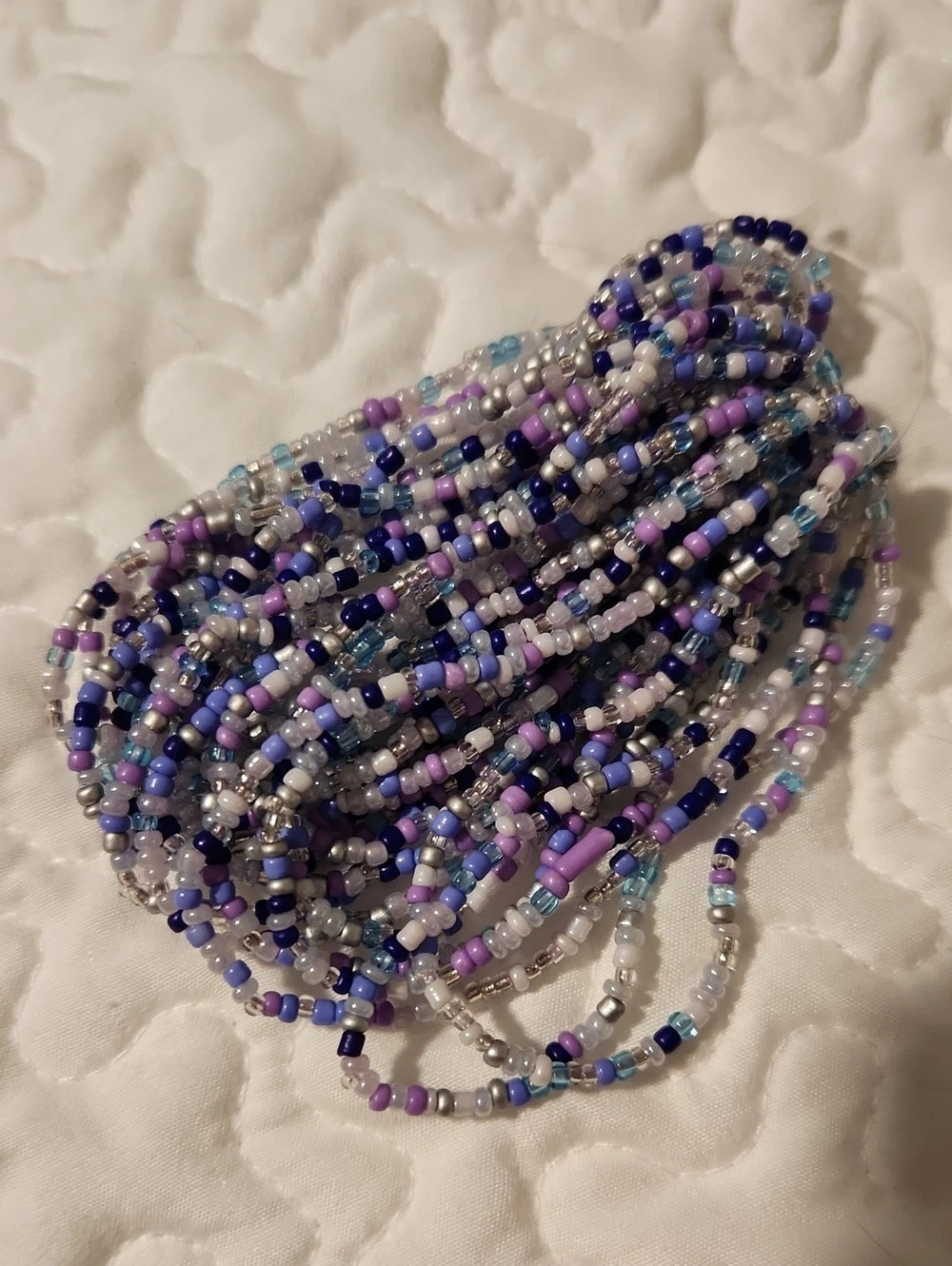 Purple & Blue Beaded Bracelet Stack